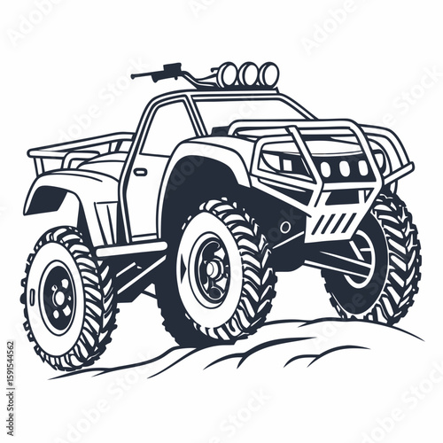 Rugged all terrain vehicle quad bike off road