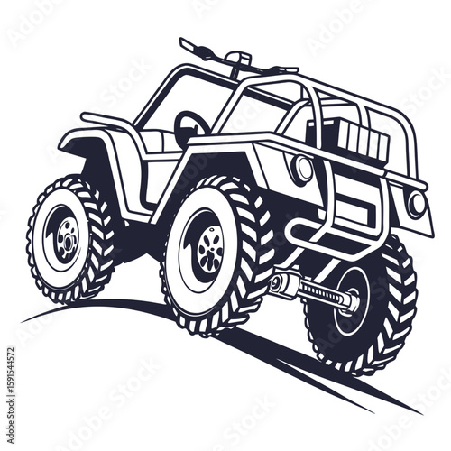 Rugged all terrain vehicle quad bike off road vehicle