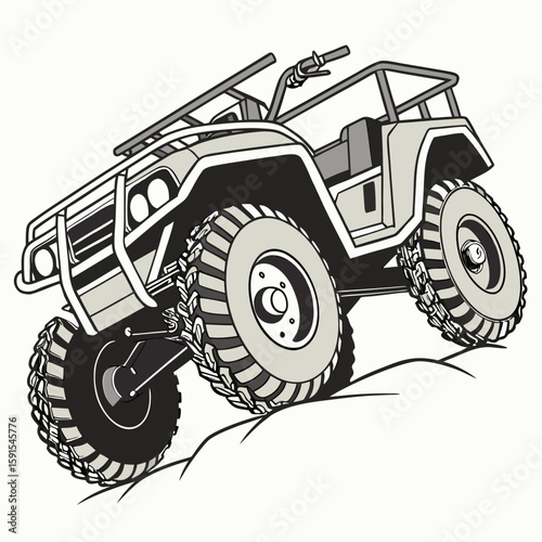 Rugged all terrain vehicle climbing quad bike off road