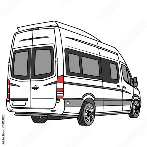 White luxury van with tinted windows vehicle transportation