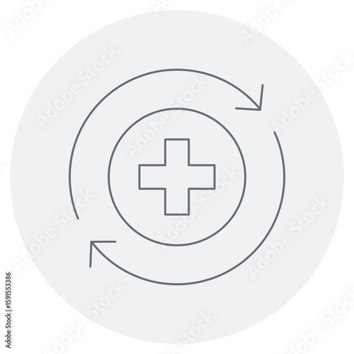Recover icon, Recover Stronger Your Path to Healing, Bounce Back to Health with Confidence, vector