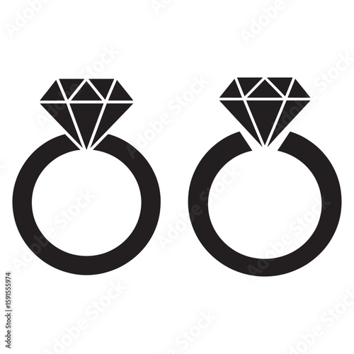 Black diamond rings jewelry wedding