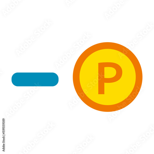 Minus point icon showing point deduction or usage