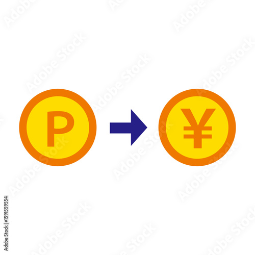 Illustration of exchanging points into cash