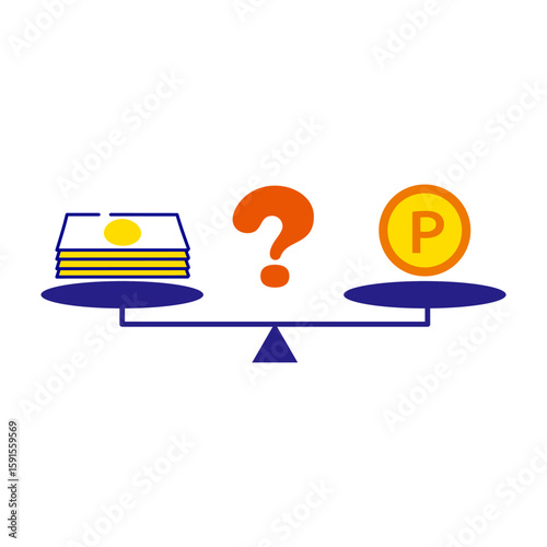 Comparing value between cash and points icon