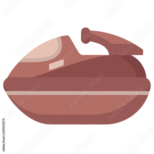 Maroon watercraft with light accents personal watercraft jet ski