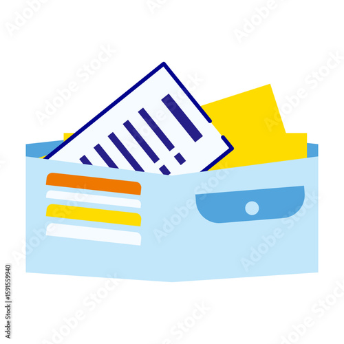 Wallet filled with receipts and cards