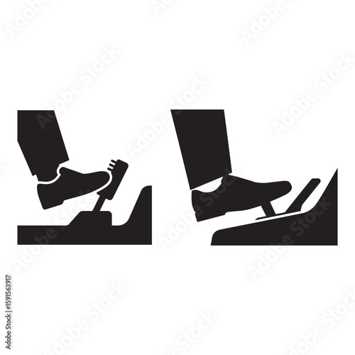 Foot operating vehicle controls shoe pedal