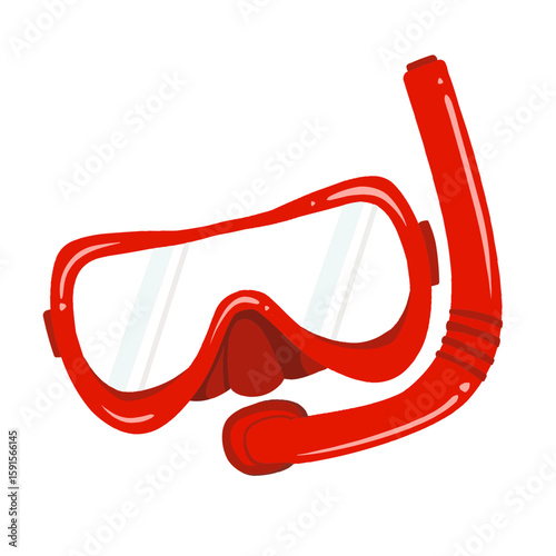 Illustration of Snorkel Mask and Tube