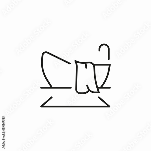 bathtub faucet bathroom icon sign vector
