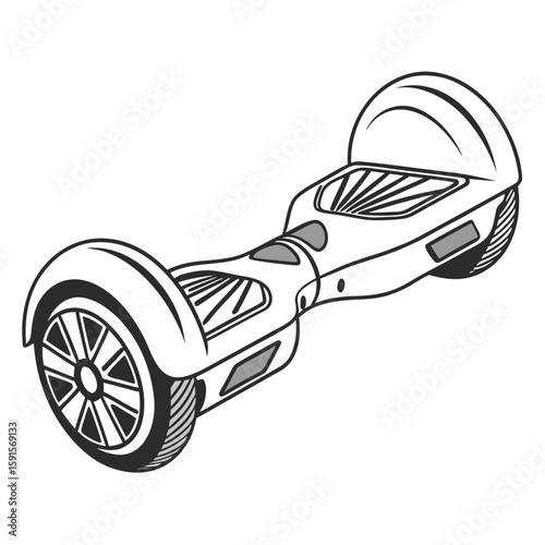 White personal transporter with black accents hoverboard electric scooter