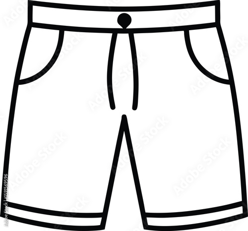 summer shorts pant icon vector illustration