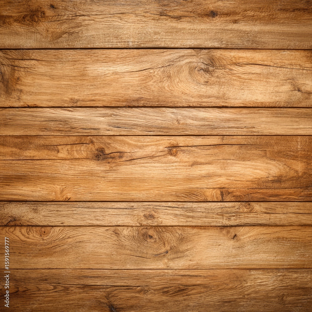 Fototapeta premium Warm, light brown wooden planks