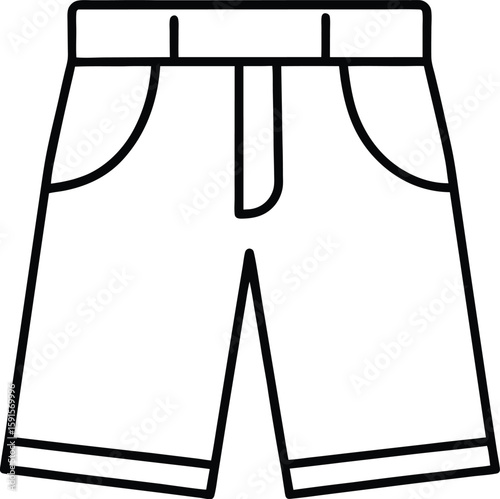 summer shorts pant icon vector illustration