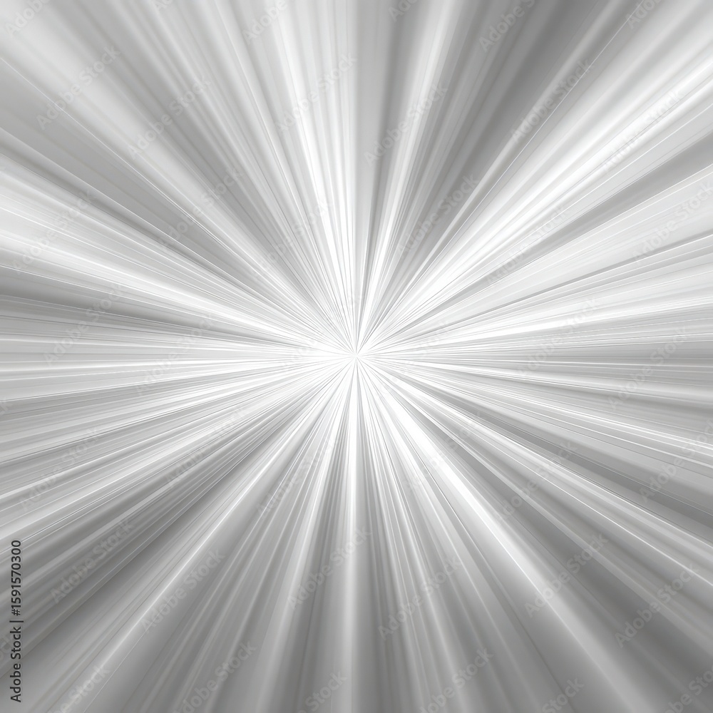 Fototapeta premium Abstract Silver Radial Pattern with Bright Center for Modern Design and Background Use