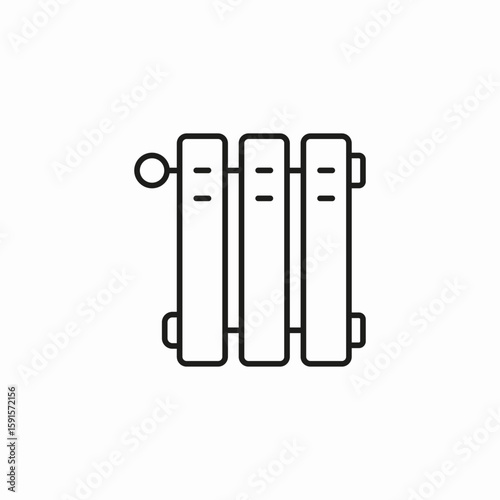 heating radiator appliance icon sign vector