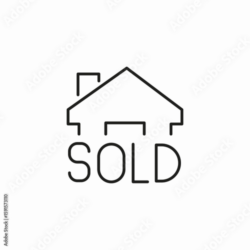 house sold sign icon sign vector