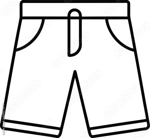summer shorts pant icon vector illustration