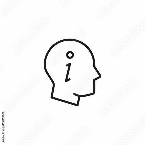 information head insight icon sign vector