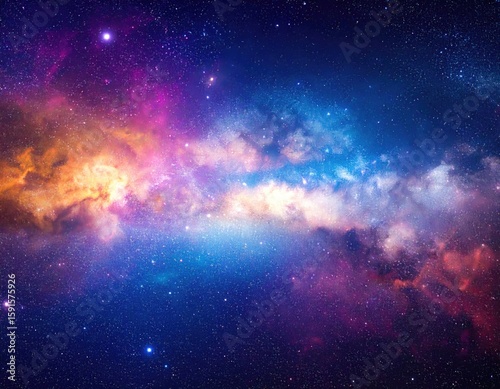 Colorful nebulous space scene