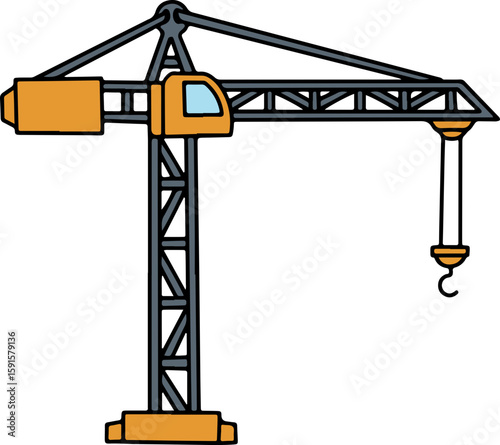 Playful cartoon mining and construction illustration