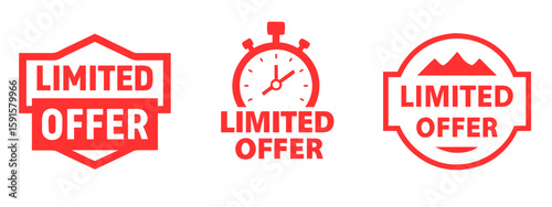 Minimal Limited Offer Badges | Retail, Promotions, Discount Labels & Marketing Badges