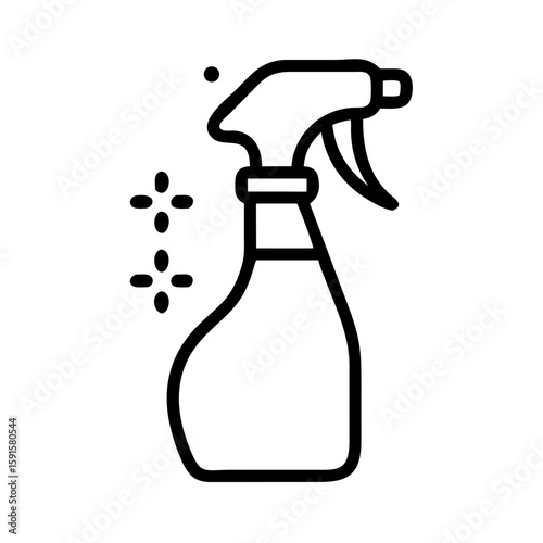 Cleaning spray bottle with nozzle  