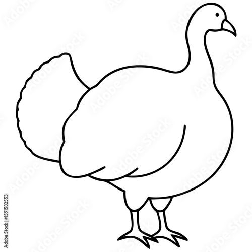 Thanksgiving silhouette design depicting a turkey symbol ideal for festive canadian celebrations