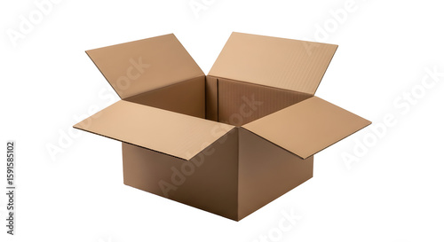 Open cardboard box