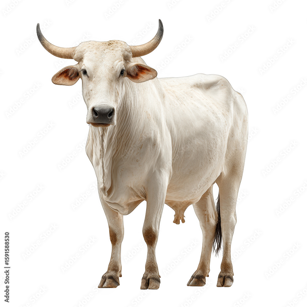 Naklejka premium cow on white background