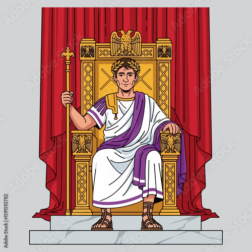 roman emperor vector