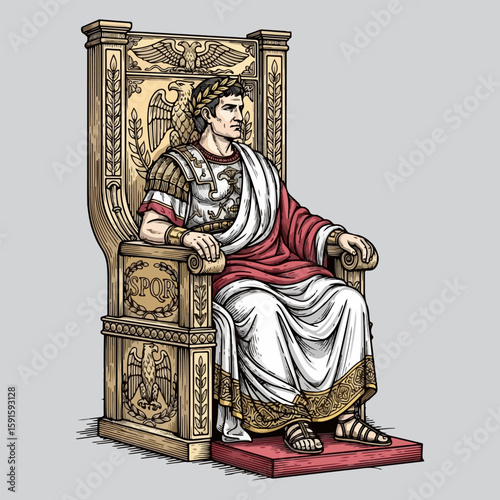 roman emperor vector