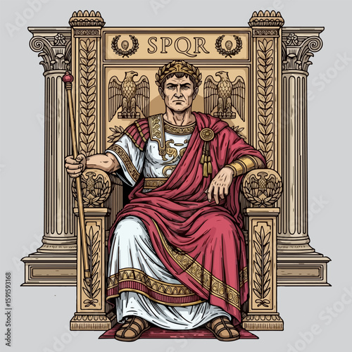 roman emperor vector