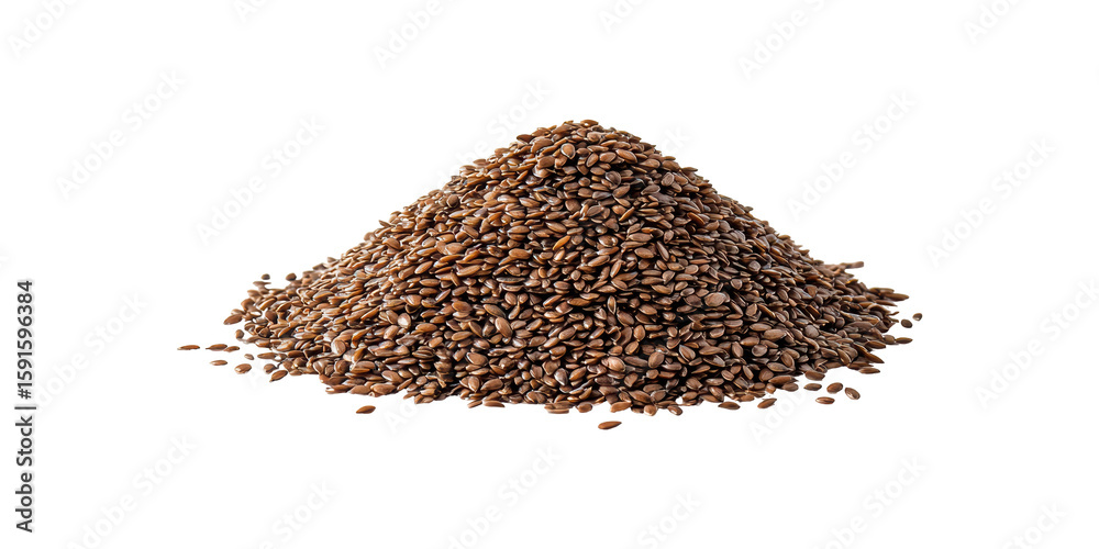 Pile Of Flaxseeds. Nutrient-Rich Superfood For Health And Wellness Isolated On Transparent Background Pile Of Flaxseeds. Nutrient-Rich Superfood For Health And Wellness Isolated On Transparent Background