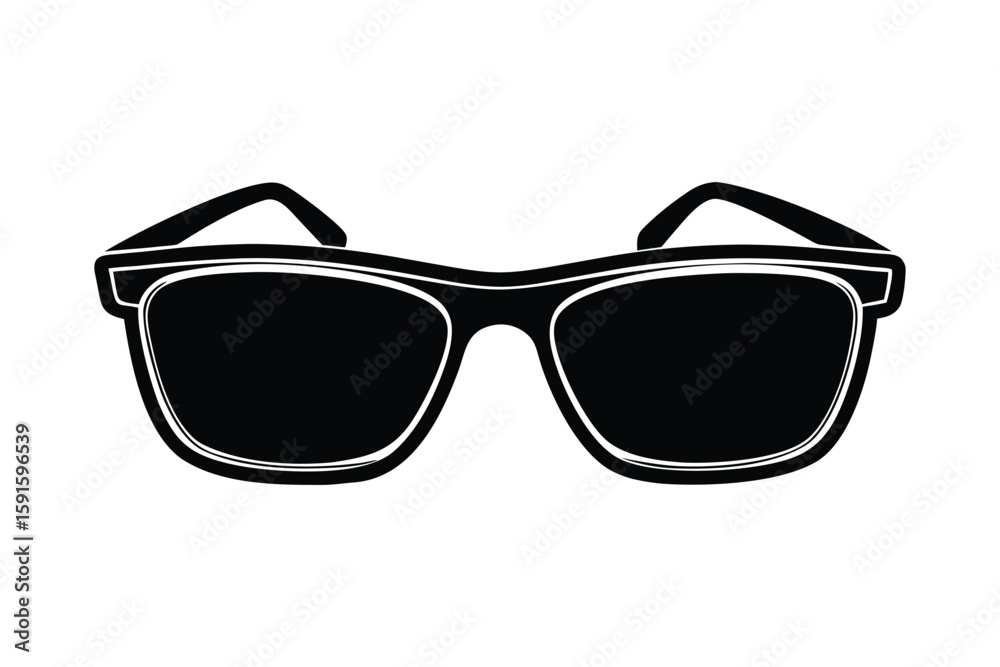 Fototapeta premium Silhouette art illustration of a folding pocket sunglasses.eps