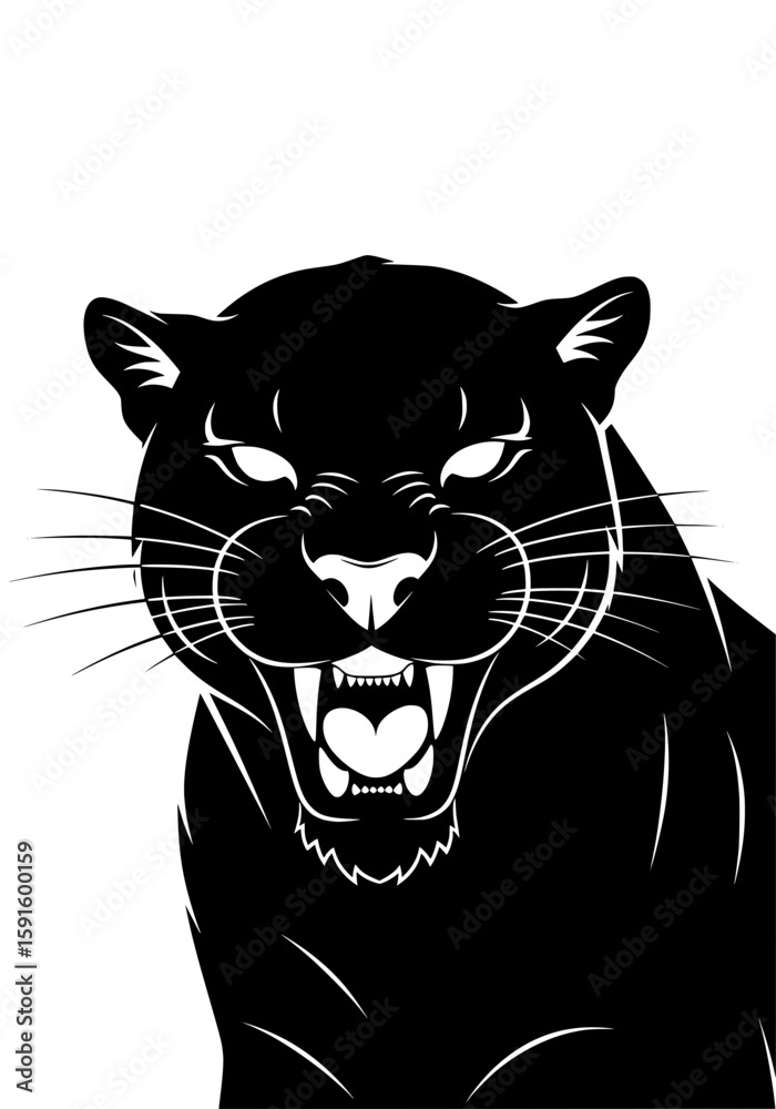Obraz premium vector illustration of a panther 