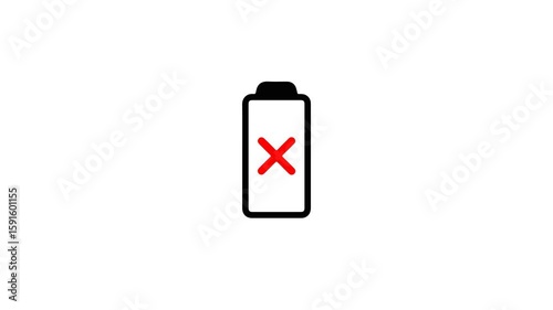 Battery Dead Animation 4k video