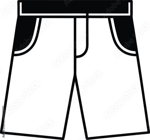 shorts pant icon vector silhouette illustration