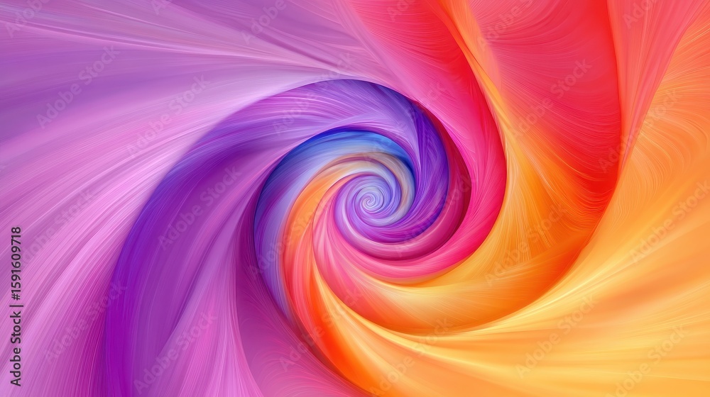 Obraz premium Vibrant Abstract Swirl in Soft Gradient Colors of Pink and Orange
