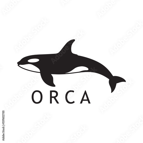Orca Whale Mark with Emphasis on Bold Black Contrast