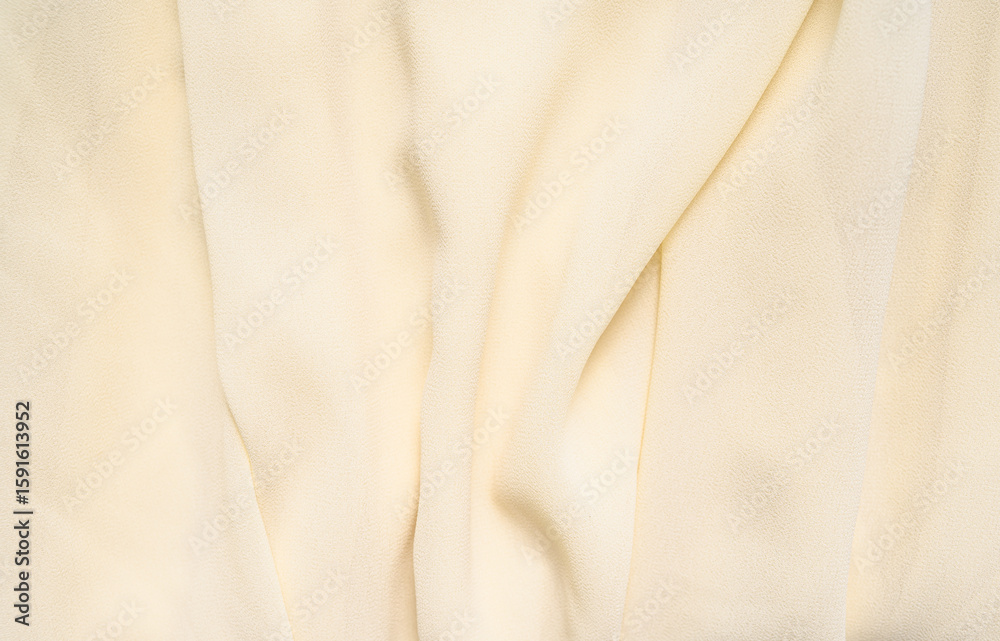 Fototapeta premium Trendy yellow textile background, soft fabric texture in butter color