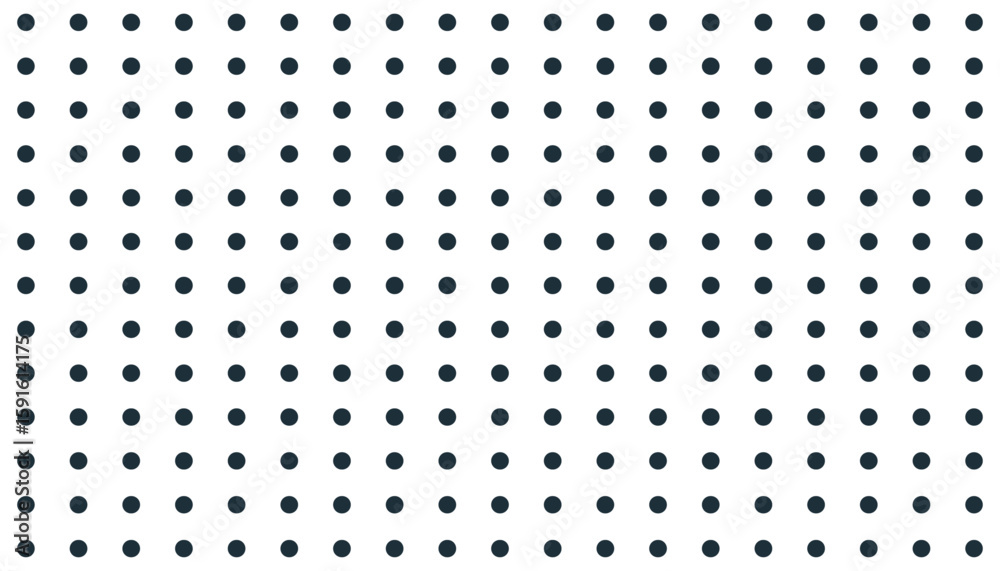 Seamless dotted halftone pattern, abstract grid of evenly spaced black round dots creating minimal texture for background, wallpaper, screenprint or surface design, flat vector illustration. Seamless dotted halftone pattern, abstract grid of evenly spaced black round dots creating minimal texture for background, wallpaper, screenprint or surface design, flat vector illustration.