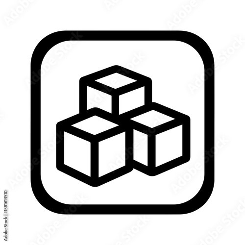 Vector Cubes Clipart, Icon, Logo