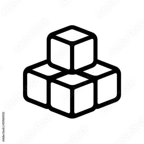 Vector Cubes Clipart, Icon, Logo