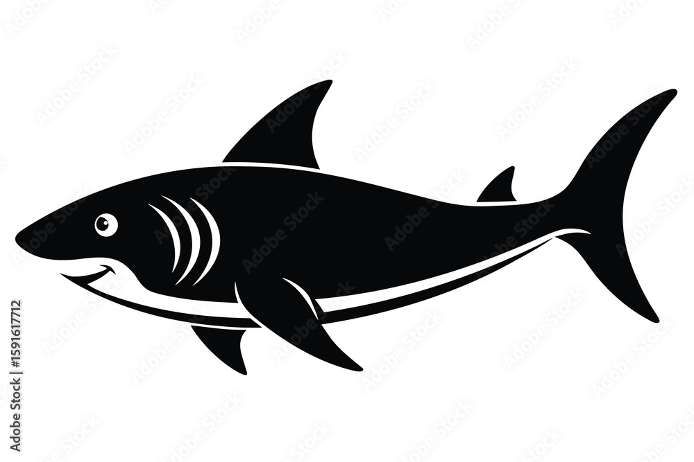 Obraz premium shark vector icon