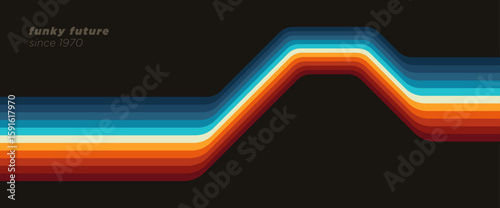 A clean, abstract 1980s-inspired pattern featuring vibrant linear elements in a retro-futuristic style. Vector illustration.