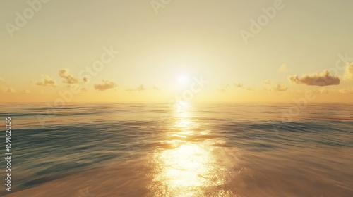 Sea sparkle dancing on tide at golden hour beach high resolution picture