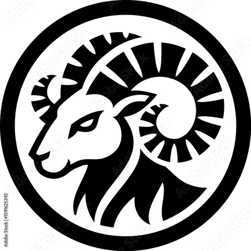 A Ram, Goat illustration mascot Rams, Goats sports team animal or an icon emblem branding concept.