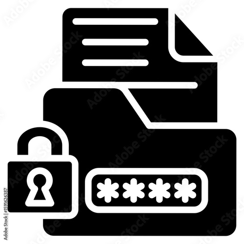 Encrypted Data glyph icon