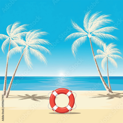 beach, vacation, summer, sea, travel, rest, cocktail, drawing, illustration, vector, holiday, tropical, sun, relax, set, tourism, palm, ocean, sketch, relaxation, design, umbrella, graphic, swimsuit, 